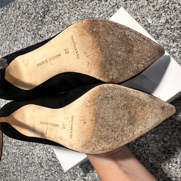 Manolo Blahnik Bb Crepe 90mm High-heel Pumps - Picture 12 of 13